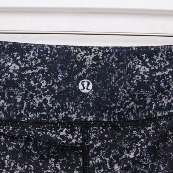 LULULEMON Journey Crop Athletic Leggings Sheer Mesh Rocky Road Sand Dune Sz 4 - Picture 10 of 11